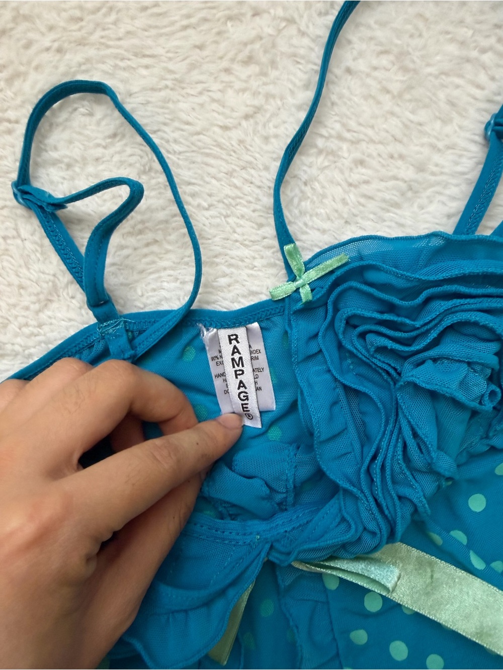 Ethereal Y2k Rampage polka dot ruffled fairy cami - Picture 5 of 5